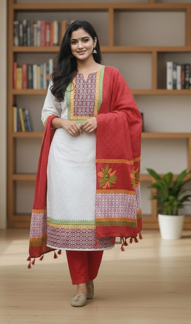 Block Print Three Piece